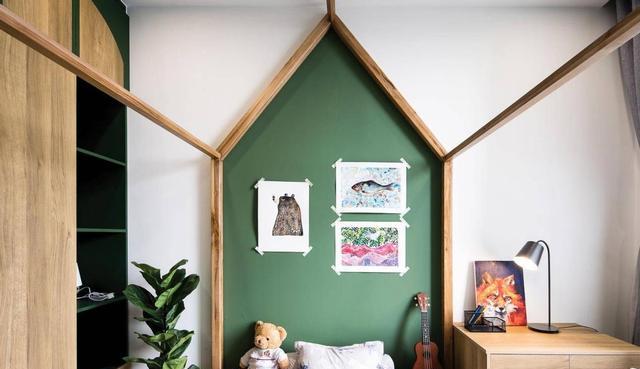 78装出2卧室+书房+衣帽间,并用复古绿填满,小户型值得借鉴