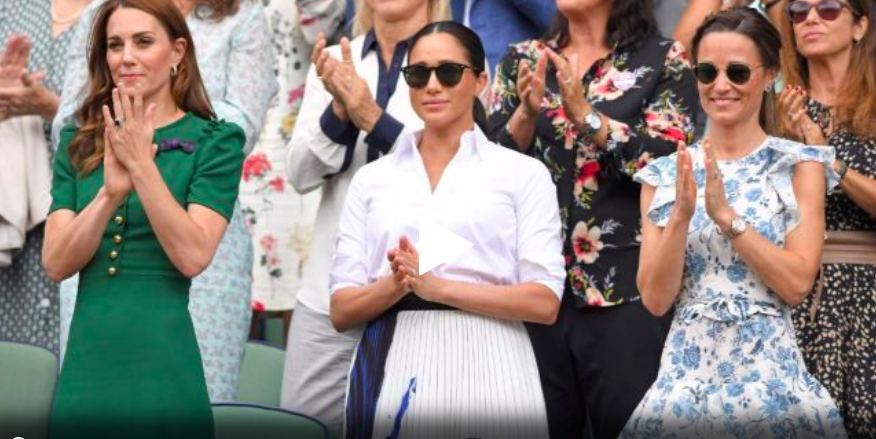 尊龙|王室妯娌三姐妹温网网球赛同台，梅根惨被凯特姐妹夹攻衣品惨败