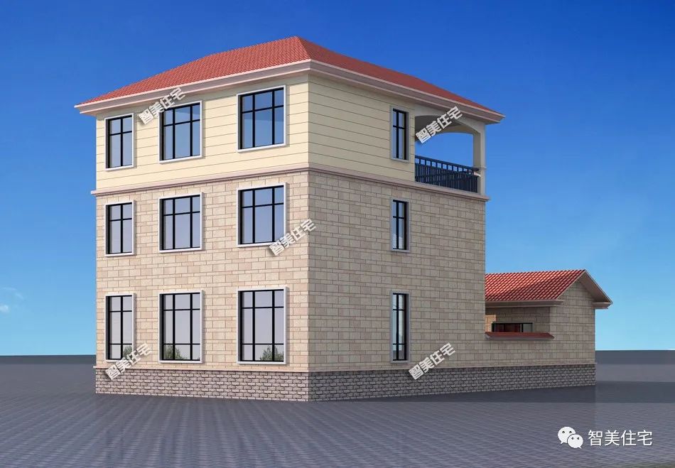 带附属房和大庭院设计，这栋别墅真好看，专给大宅基地准备的福利