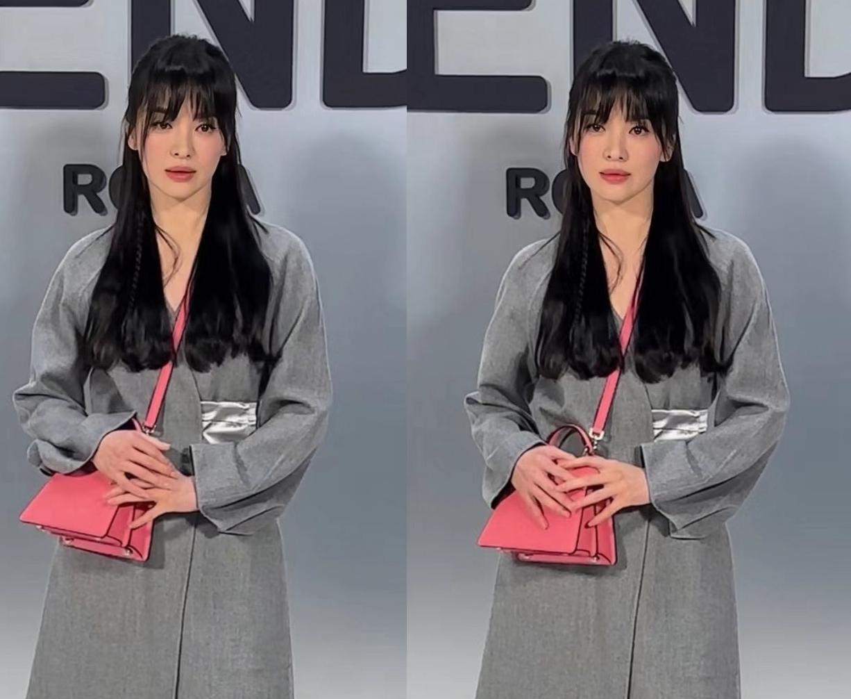 |宋慧乔时装周刘海造型显老,同场的程潇和宋雨琦也穿得好奇怪