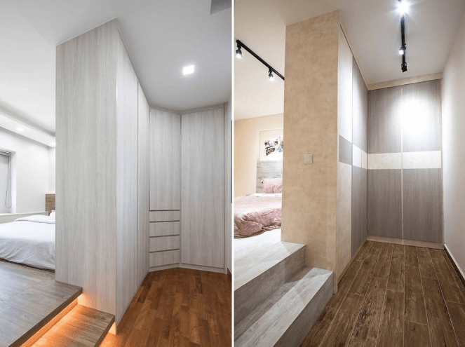 卧室这空间别浪费,做上隔断多出一功能,整体性更强了!