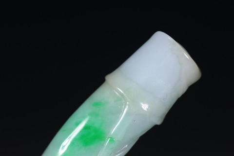 翡翠|旧藏，老翡翠节节高升雕件