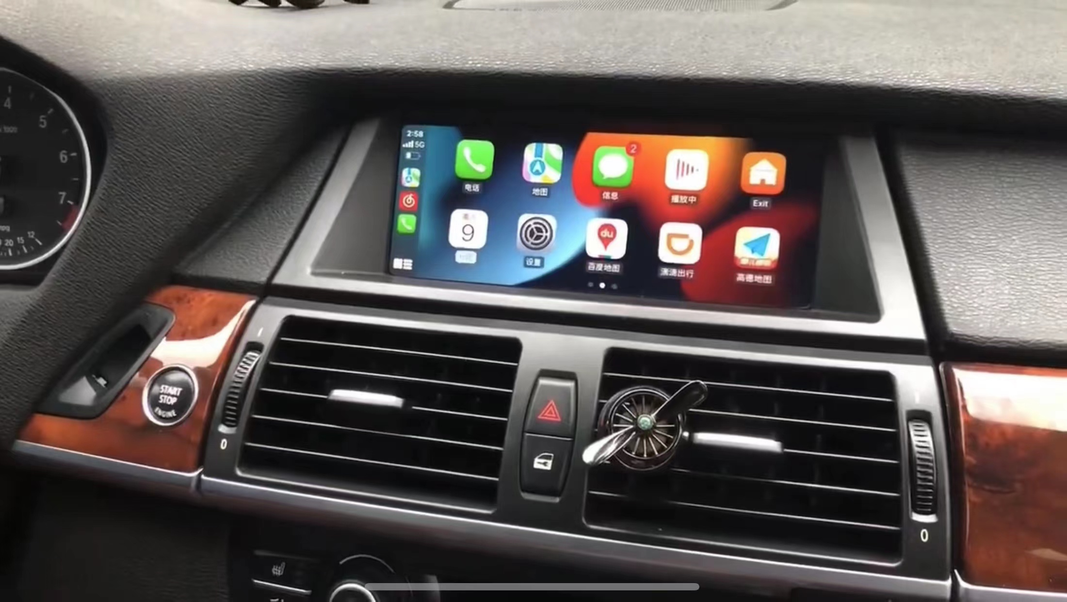 华为荣耀|智马力宝马X6无线carplay模块升无线hicar模块11年-14年无损教程