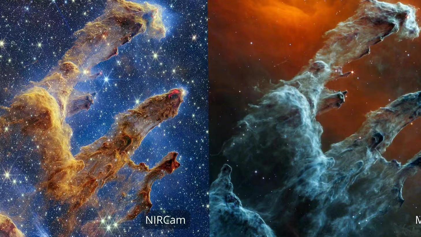NASA发布韦伯中红外拍摄的创生之柱，为何与之前发布的不一样？
