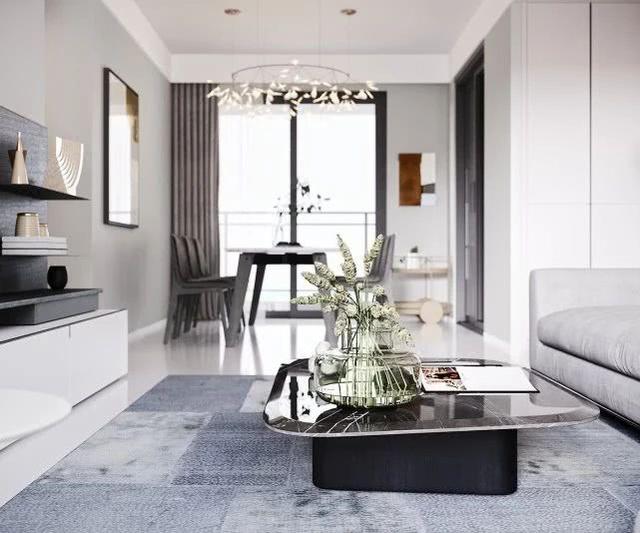 现代简约风格三居室，时尚轻奢，适合一家四口的小家