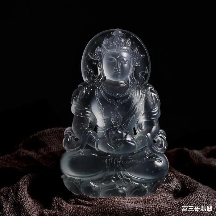 翡翠|玉赏 ▏翡翠玉雕艺术创作——《无量寿佛》