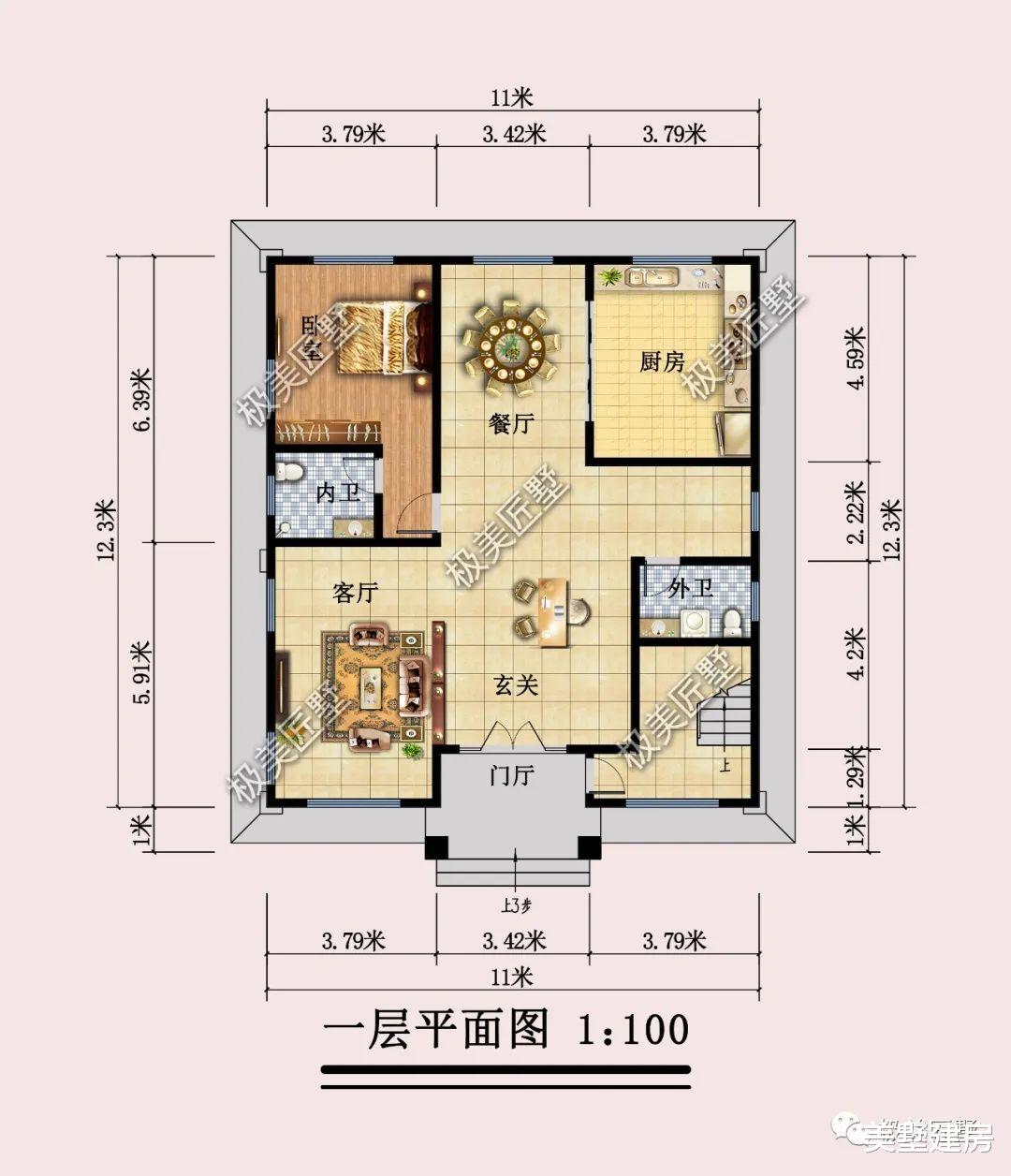 超实用三层平屋顶简欧风,想建房的朋友选它准没错