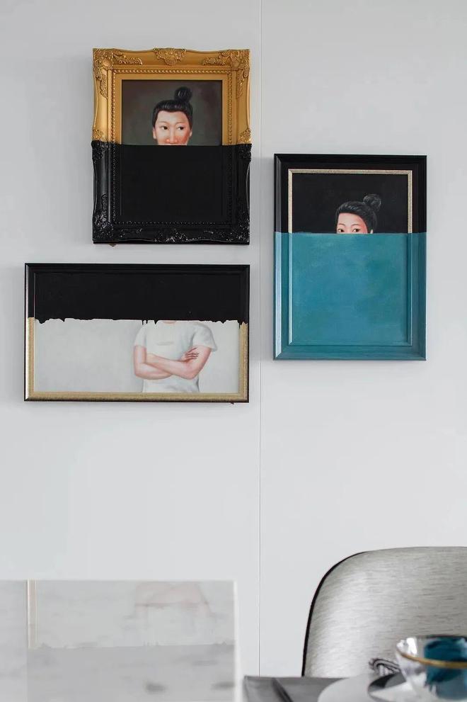 他家新房117㎡,现代欧式风格装修,进门就被背景墙吸引了!