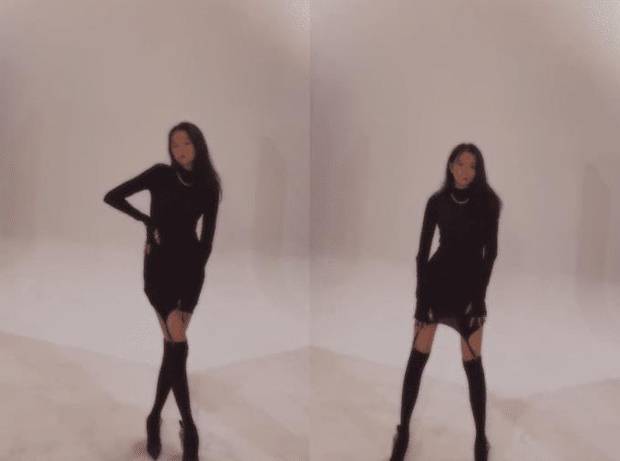 关晓彤|关晓彤怼粉丝后放飞自我，穿露肩装配“情趣裤”cos阿狸，筷子腿太抢镜