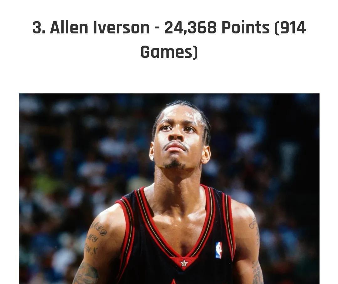 选秀|美媒列出1996年选秀中职业生涯总得分最高的十人，仅3人破两万