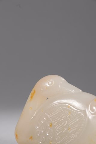|旧藏-和田玉“鹅如意”摆件