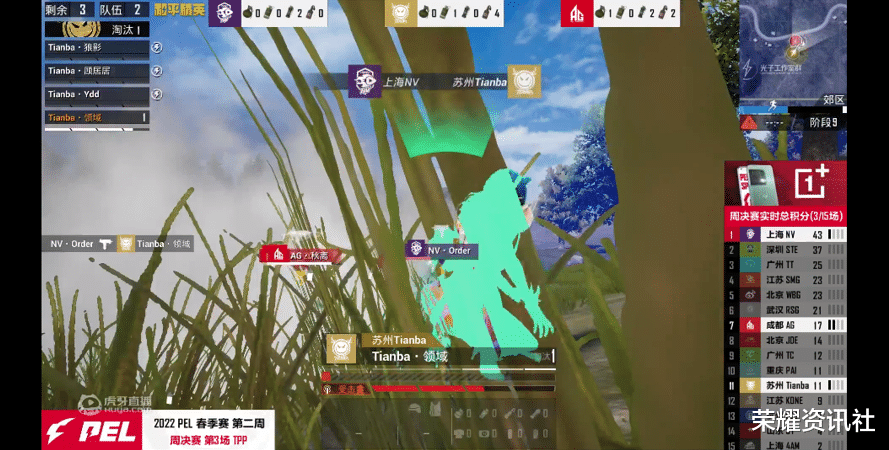 和平精英职业联赛|NV被职业选手控诉队内有挂？比赛首日砍下76分，稳居第一梯队