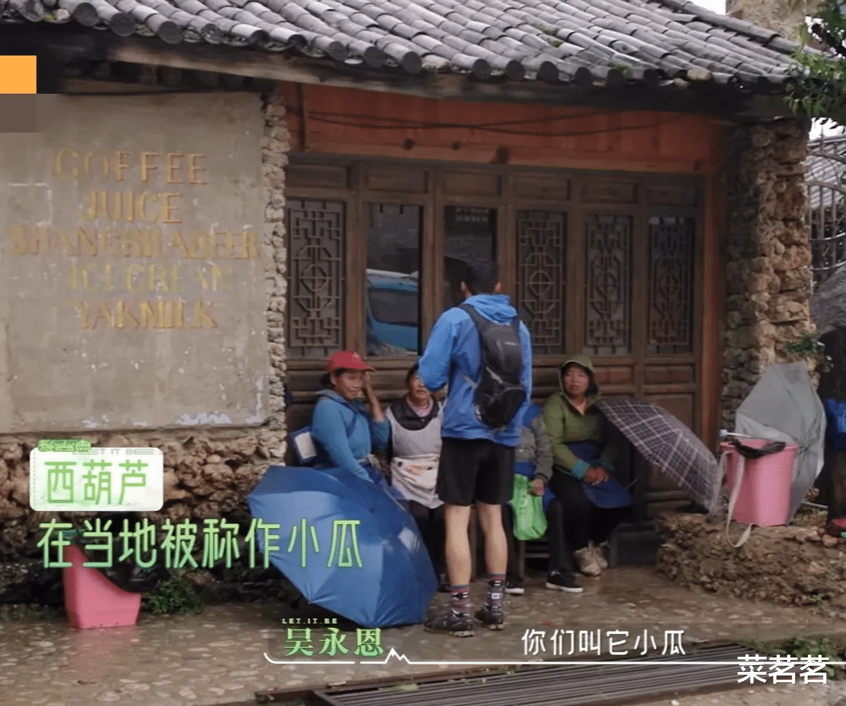 吴永恩|王子文的男朋友吴永恩特地摘了一些大的蔬菜对村民说: “你好，西葫芦。”