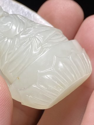 和田玉籽料|清 和田玉籽料 白玉 佛像 座佛 挂件把件 摆件