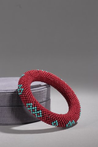 沉香|回流-红珊瑚辑米包沉香手镯