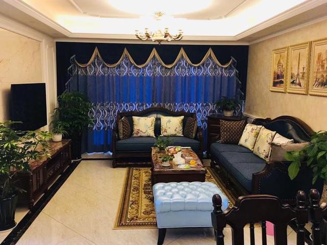 媳妇一手操办混搭美式新房,进门一看30万花得值,客厅特别有档次