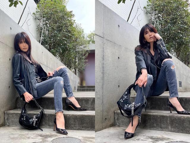 木村拓哉|51岁工藤静香腰胯比很绝，露脐装显腿长，女儿穿木村拓哉衣服可爱