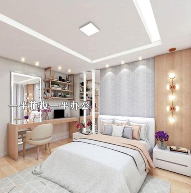 卧室布局灵机一动:衣柜挪床尾,书桌放床侧边,收纳只多不少!