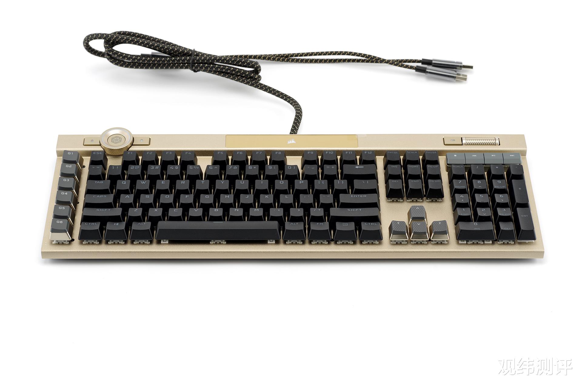 键盘|奢华气质,美商海盗船 CorsairK100 璀璨金机械键盘简评