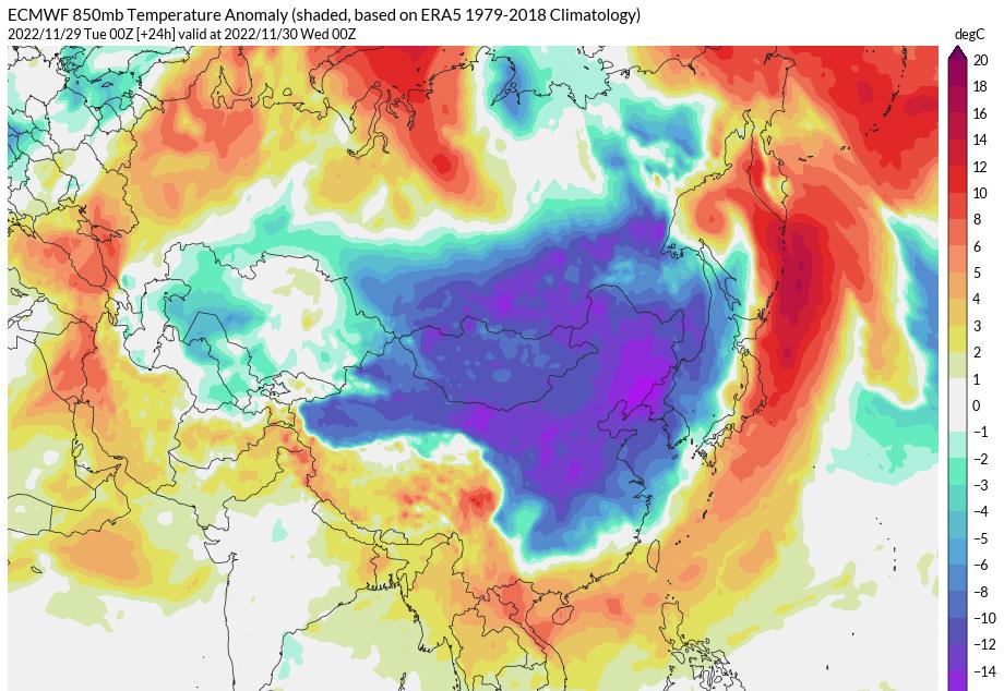 台风帕卡要生成？寒潮南下：南方局地降温超29度，预报：雨雪扩大