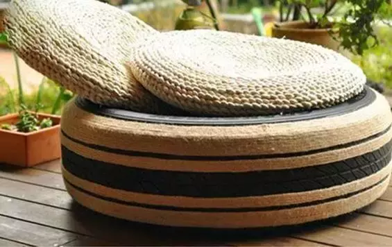 老公把旧轮胎这么一改，很多家具都不用买了，省下一大笔钱