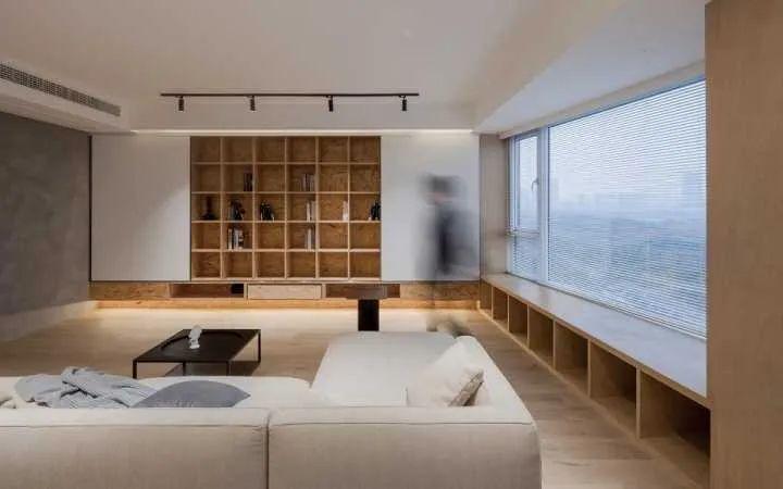 飘窗好好用,不得不说很划算,打排格子柜代替沙发,可休闲可收纳