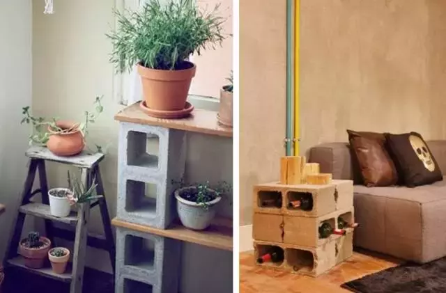 老公从工地搬回几块空心砖,做了几样家具,连邻居都羡慕了!