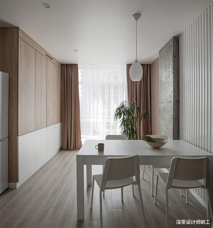 将现代简约进行到底,78㎡原木质感和简约白配色,真的好养眼