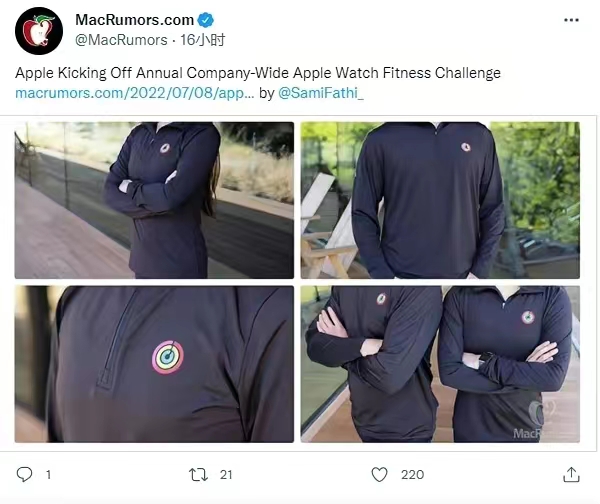 苹果|规则来了！苹果启动员工年度Apple Watch健身挑战赛