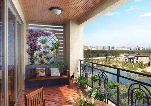 头一次见阳台这么装修,既可以晾衣服又能当景观台,感叹太聪明了