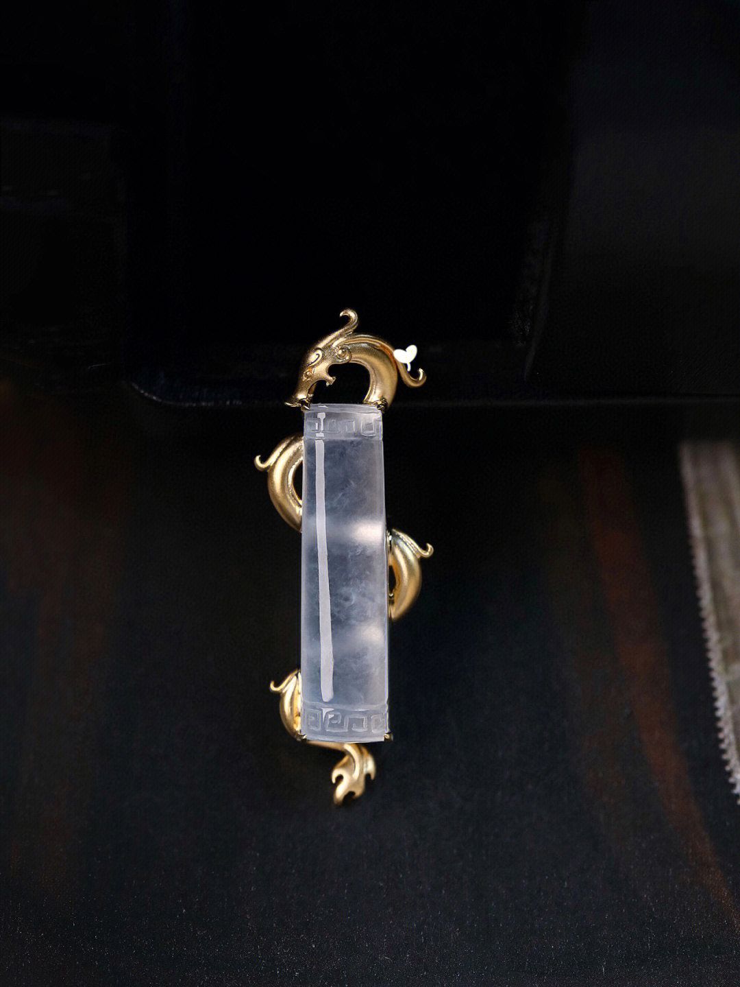 民族|民族风格翡翠龙柱吊坠！