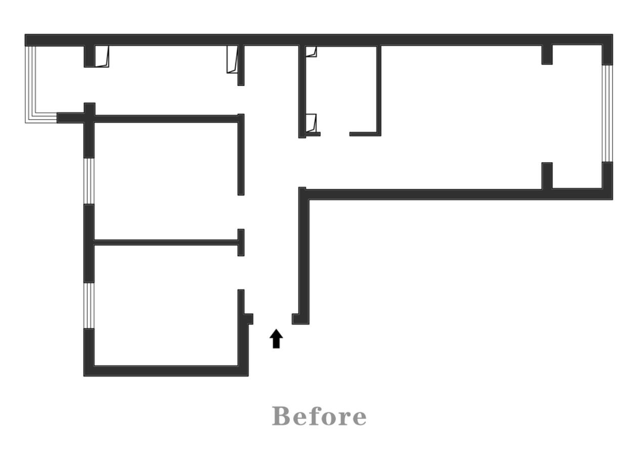 上林|70㎡户型,她以逆向思维,将客厅放在北面,完工后反而明亮多了