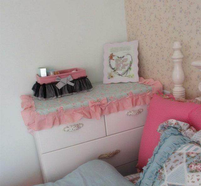 老婆新房装修,亲自做蕾丝碎花布套,亲戚都说娶老婆要跟我学