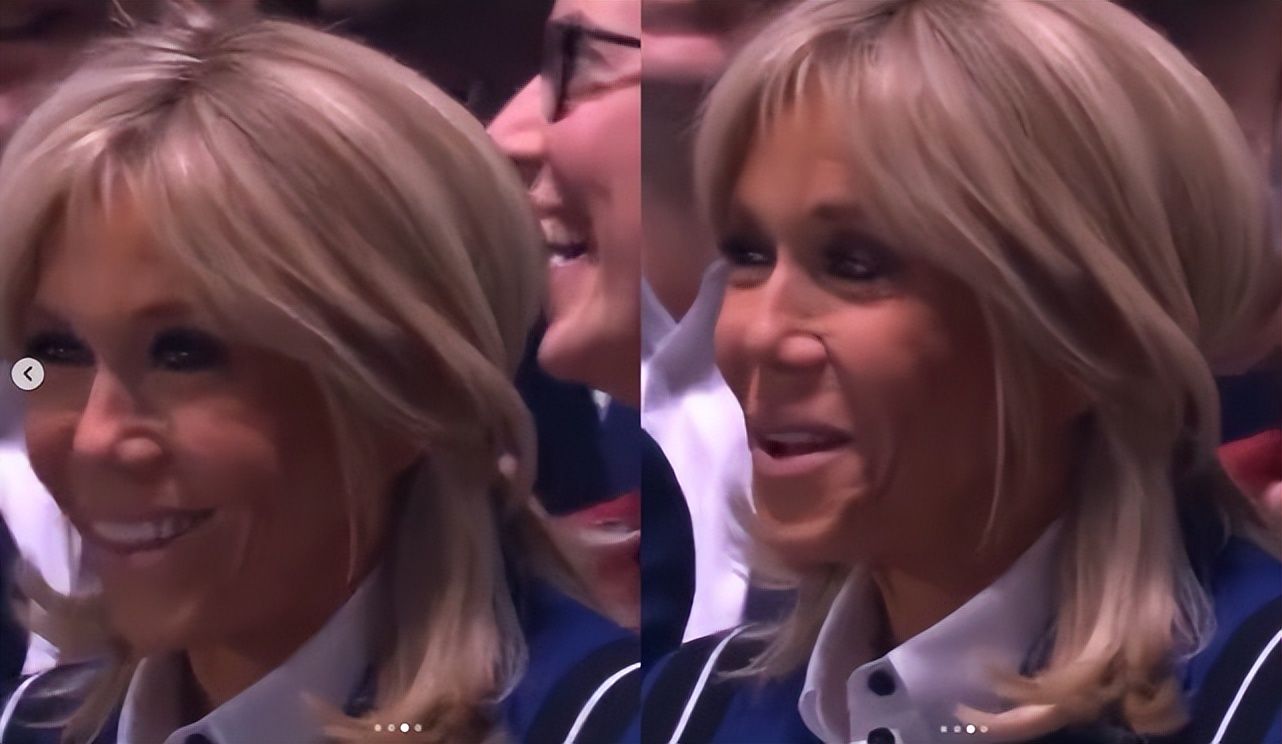 埃马纽埃尔·马克龙|马克龙太深情：候场时将68岁爱妻抱在腿上，发言时向她献上飞吻