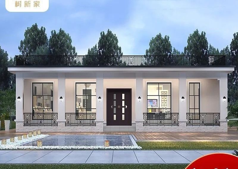 实惠又实用!小占地的一层现代自建房图纸合集