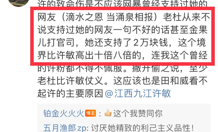 许敏|杜女士仗义支持某果，还反什么网暴