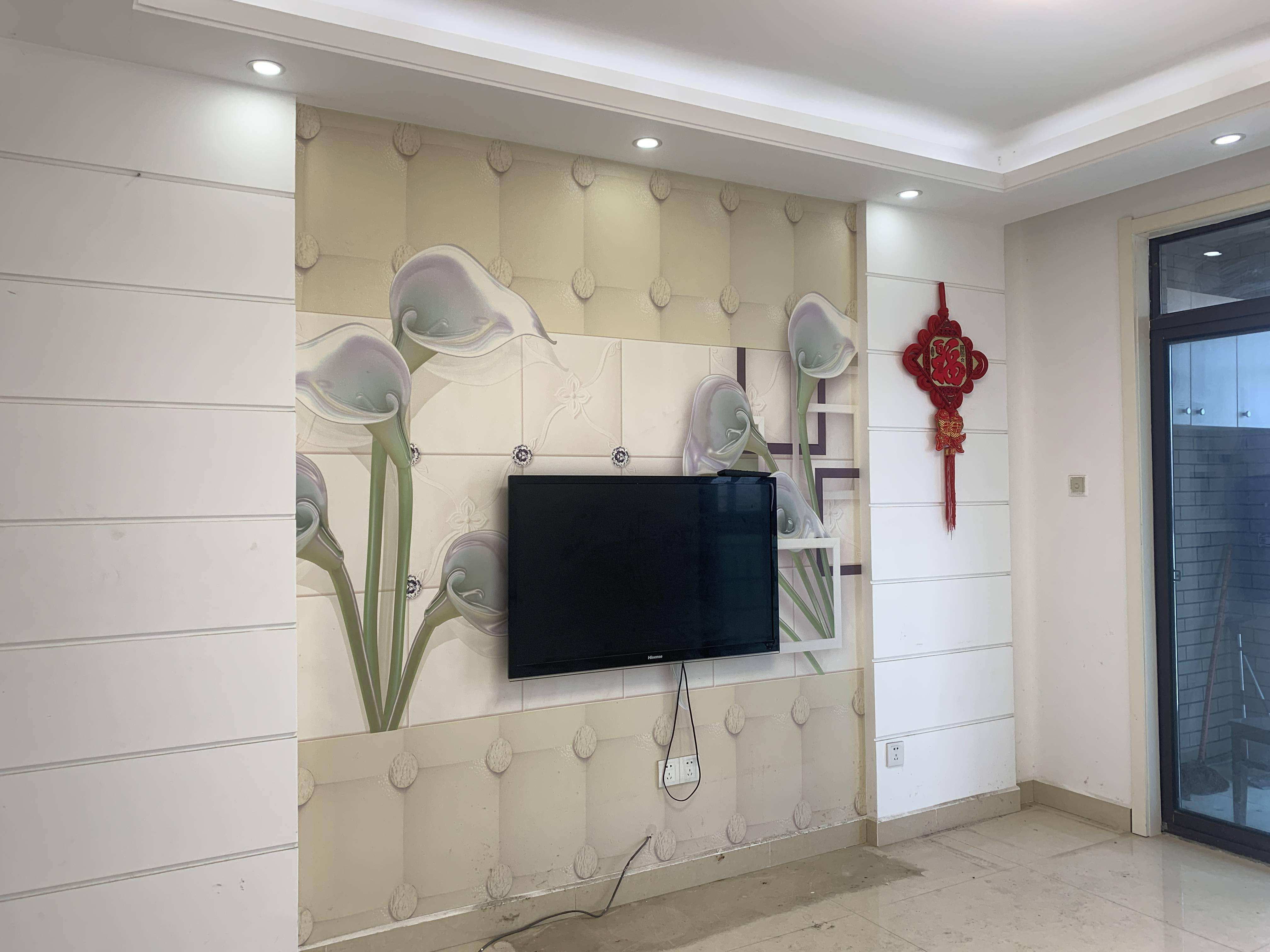 ?不做吊顶,电视墙怎么设计?