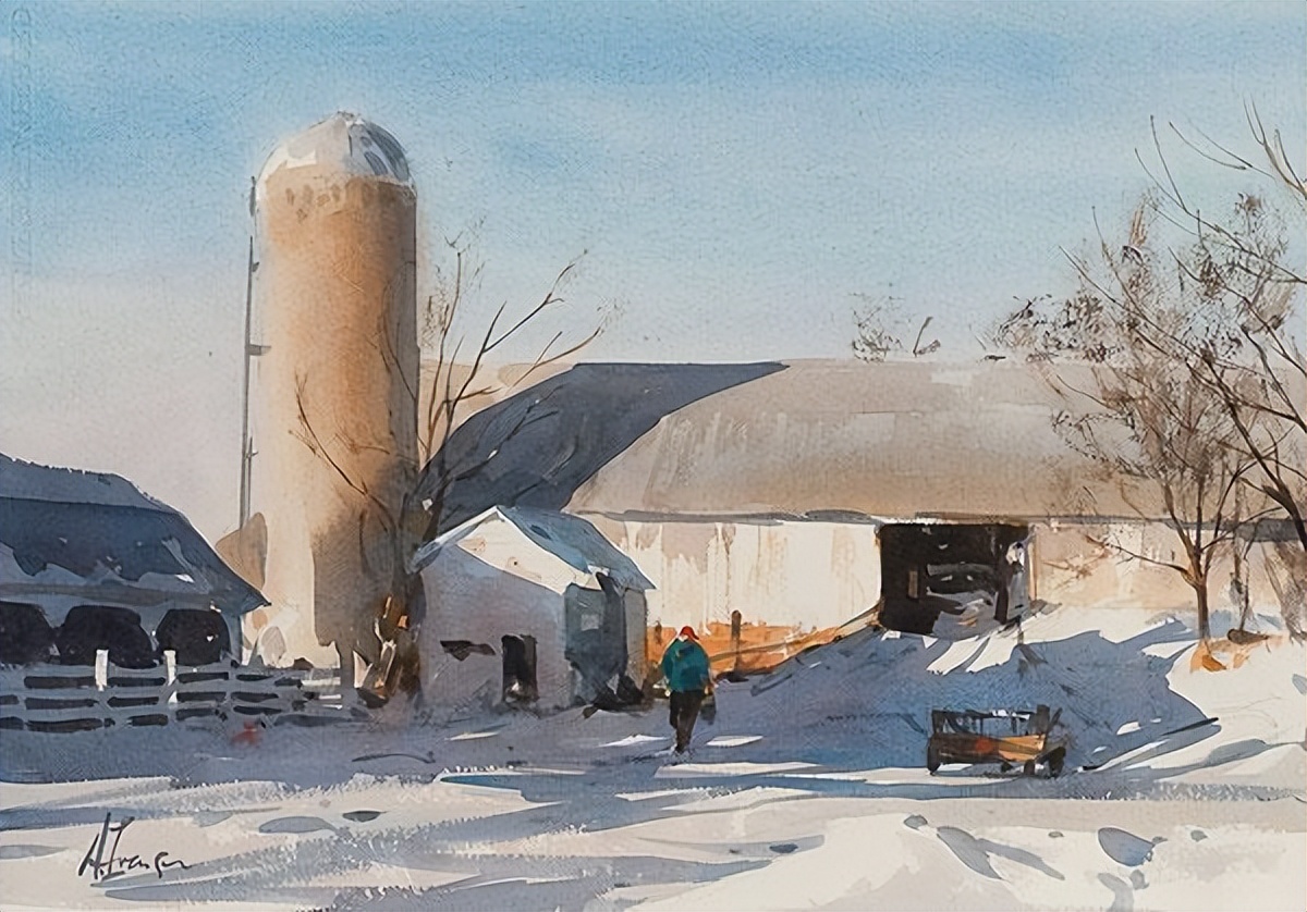 安迪|Andy Evansen(安迪)的水彩作品简约、明快、大气,非常有味道