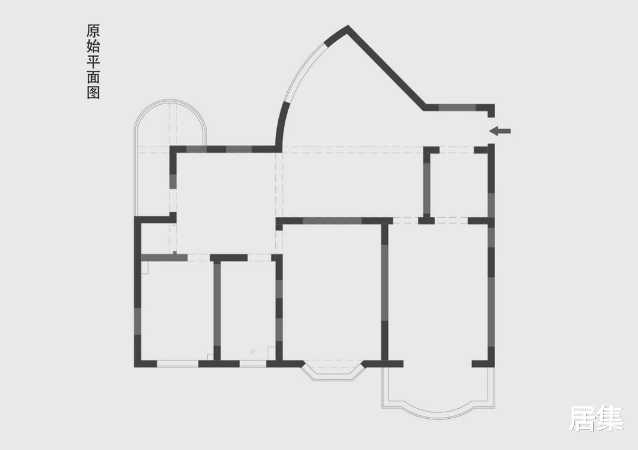 卧室|上海110㎡奇葩户型大变身,打造极简扇形餐厅和温柔北欧风卧室