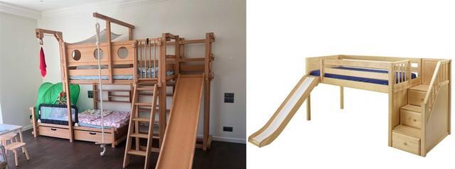 如果给孩子装下上铺，我会比别家多考虑一点，装滑梯再延伸个桌面