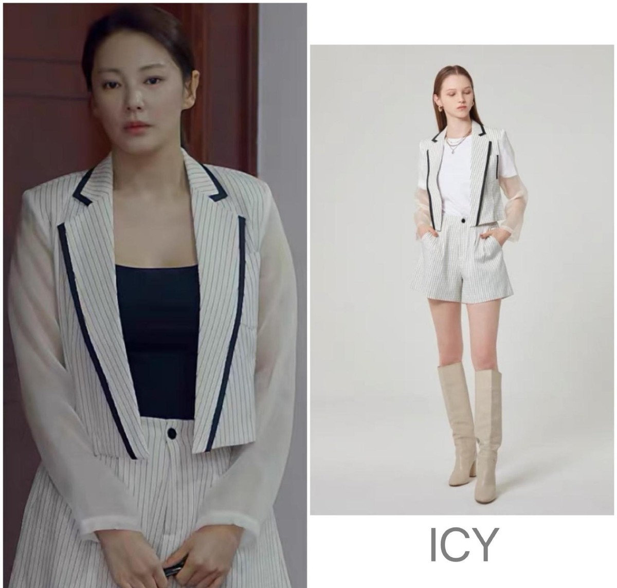 张雨绮《加油妈妈》的通勤穿搭出圈了，穿正装走淑女路线，太迷人