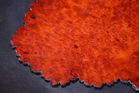 回流:老黄花梨瘿木板干泡茶盘。