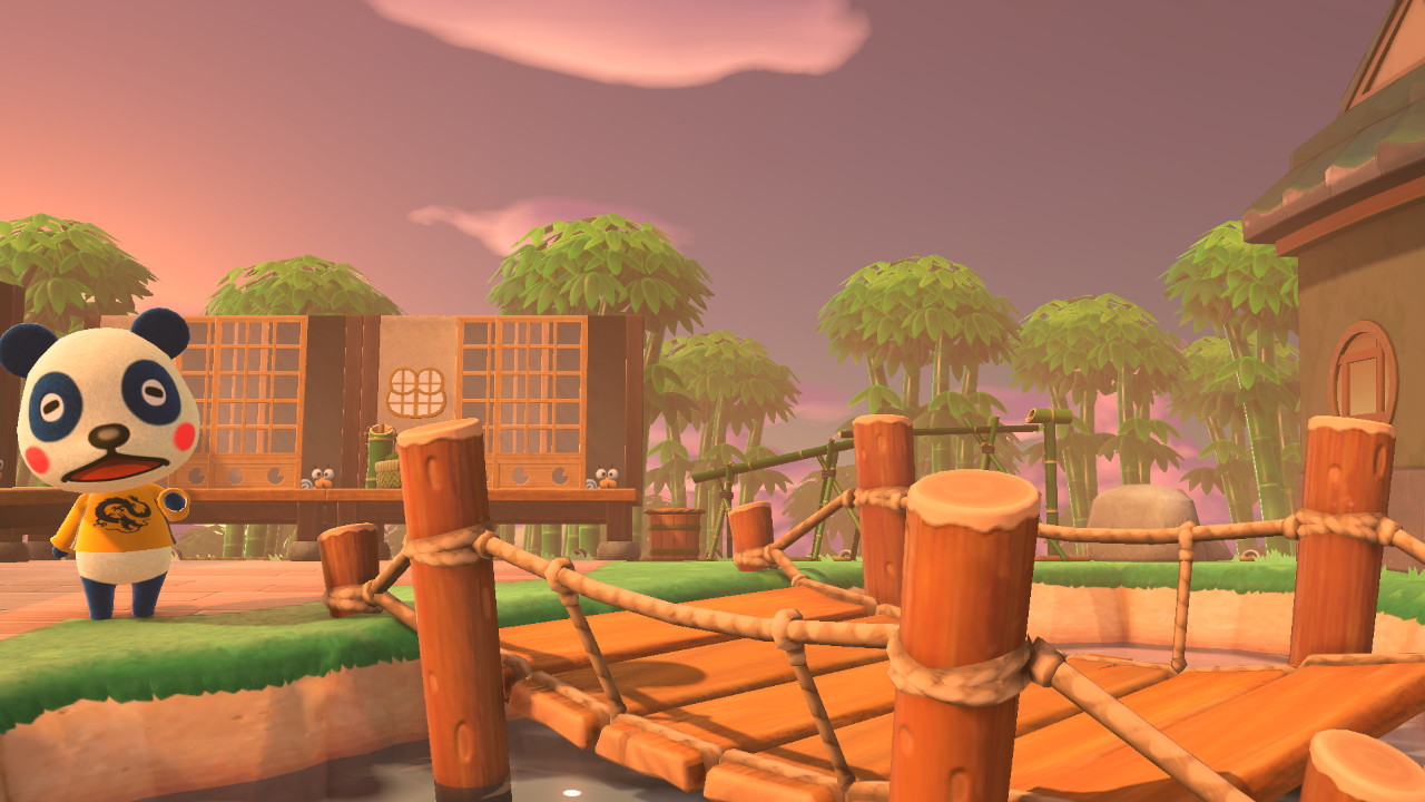 动森dlc装修|胖达 - 被最喜欢的竹子包围