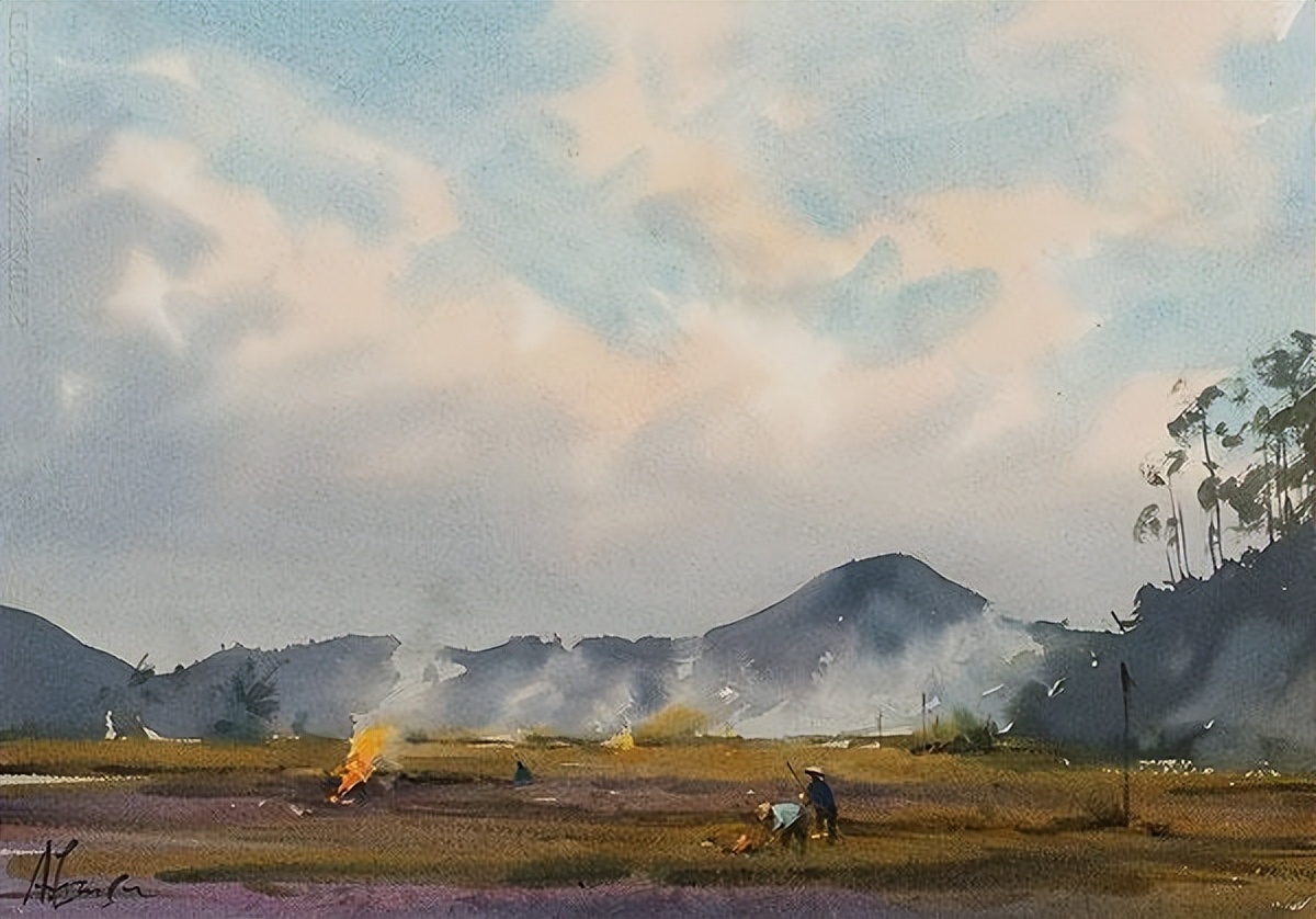 安迪|Andy Evansen(安迪)的水彩作品简约、明快、大气,非常有味道