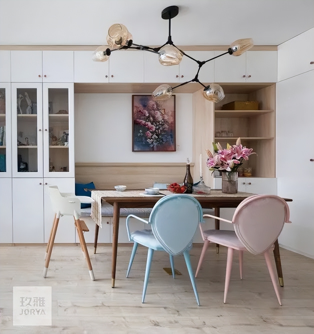 106㎡清新北欧新房,蓝色+灰色搭配超有范儿!