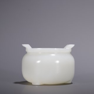 和田玉籽料|旧藏·和田玉籽料素面香炉