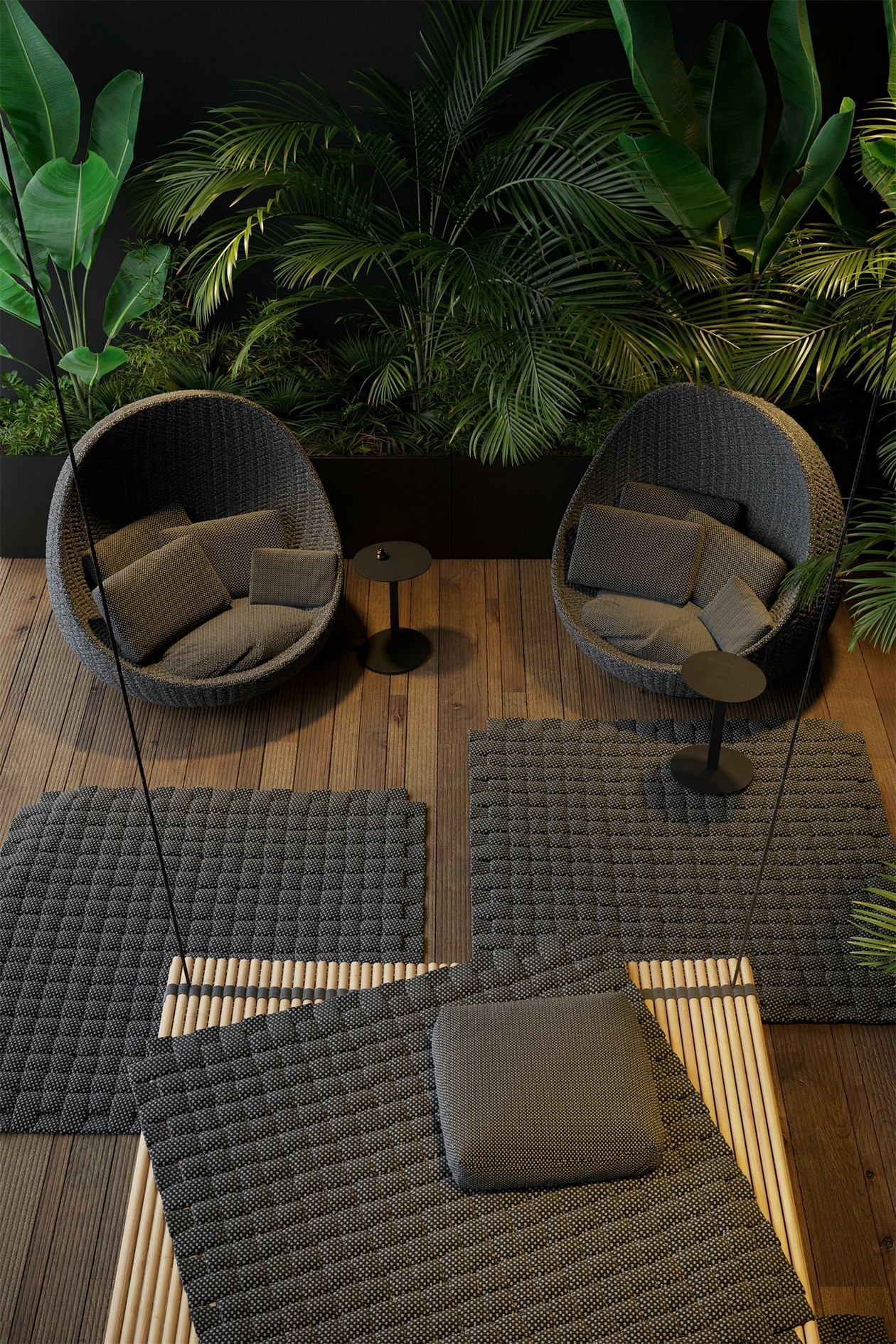 HOUSE 设计 | 黑色+绿植+通透主义+彩光源