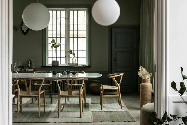 38岁瑞典女设计师的家，绿色运用精致大气，没有一丝俗气，真舒服