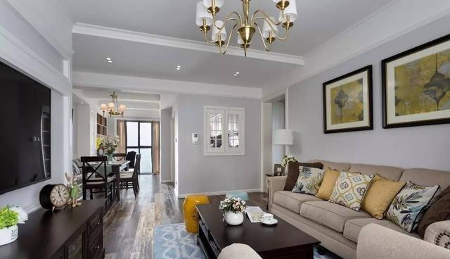 12万打造110㎡简美两居,最喜欢客厅的装修,小鼓凳又萌又时尚!