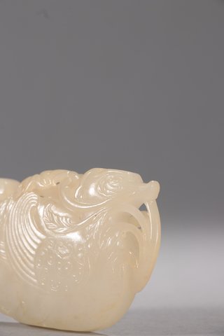 和田玉籽料|清代-和田玉籽料鹌鹑雕件